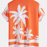 Ensemble — chemise à imprimé palmiers & short de bain mi-long à cordon