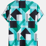 Ensemble Capucine — chemise à imprimé rayé color block & short de bain