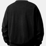 Ensemble — sweat en velours côtelé extensible 2 en 1 à col rond & pantalon en velours côtelé