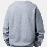 Ensemble — sweat gaufré 2 en 1 à col cranté & pantalon gaufré à plis