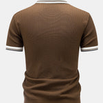 Ensemble — polo en maille à bordure contrastante & pantalon fuselé coupe slim