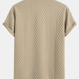 Ensemble — polo jacquard à losanges géométriques & short