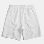 Ensemble — chemise à col officier à damier & short jacquard à damier