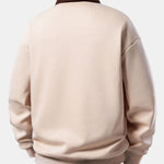 Ensemble Améline — sweat à col polo en velours côtelé contrastant & pantalon en velours côtelé