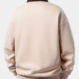 Ensemble Améline — sweat à col polo en velours côtelé contrastant & pantalon en velours côtelé