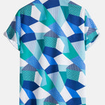 Ensemble Sidonie — chemise à imprimé géométrique color block & short de bain