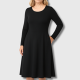 Julie — Robe classique à manches longues évasée