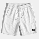 Ensemble — chemise gaufrée à manches courtes & short gaufré à cordon