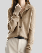 Cardigan en Cachemire Style Rétro