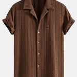 Ensemble Améline — chemise cubaine texturée jacquard & short texturé froissé à cordon