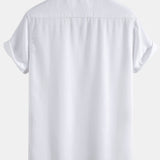 Ensemble — chemise cubaine en lin à poches & short en lin à cordon