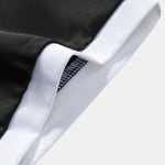 Ensemble — chemise en satin contrastant & short en satin contrastant
