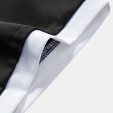 Ensemble — chemise en satin contrastant & short en satin contrastant