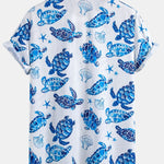 Ensemble — chemise à imprimé tortues & short de bain rayé