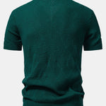 Ensemble — polo zippé en maille texturée à losanges & pantalon fuselé