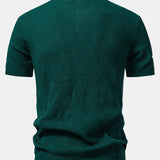 Ensemble — polo zippé en maille texturée à losanges & pantalon fuselé