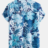 Ensemble — chemise à imprimé tropical et instruments de musique & short de bain