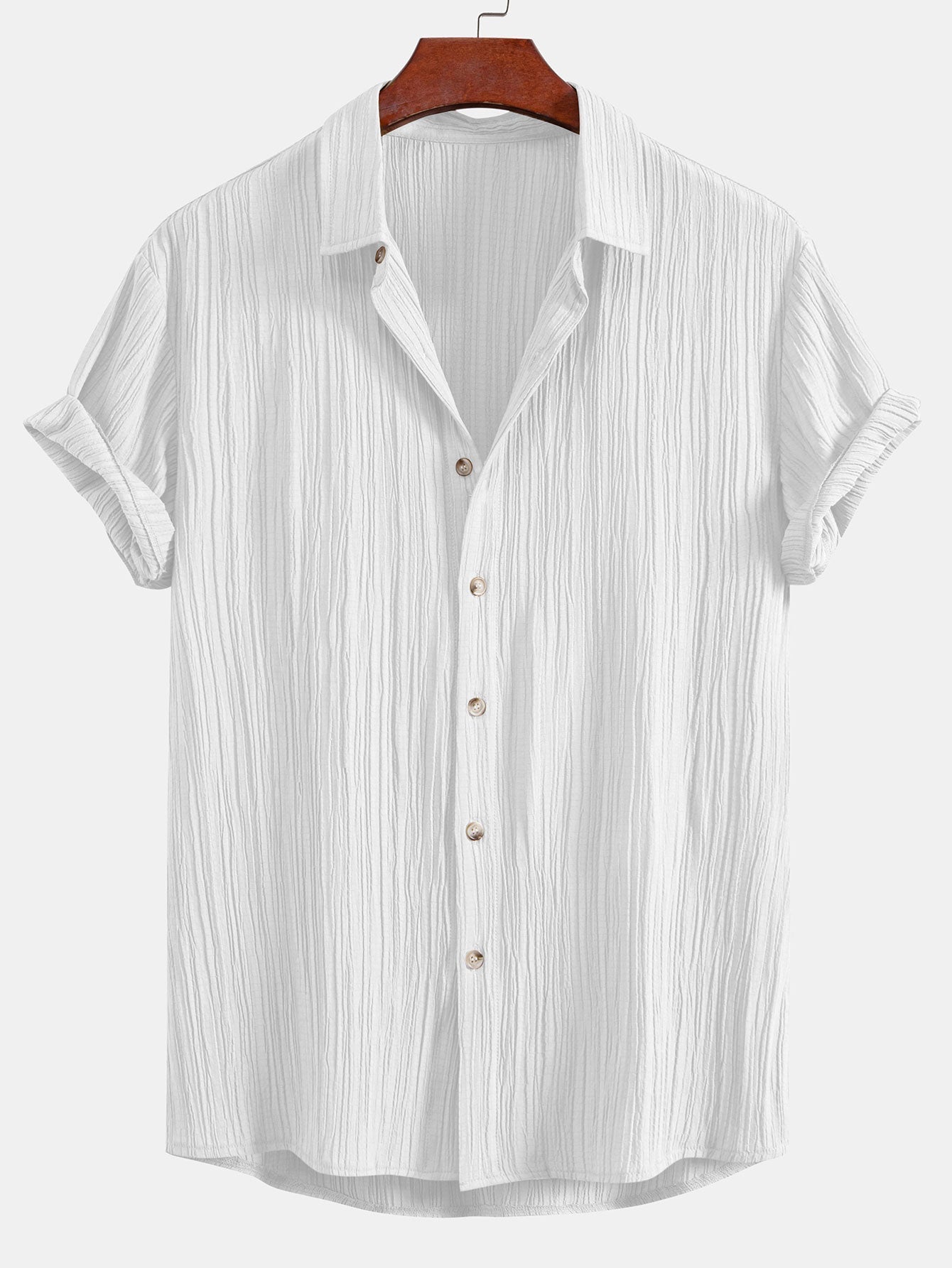 Ensemble Capucine — chemise texturée froissée & short de bain à imprimé rayé