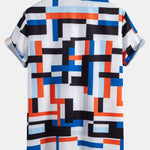 Ensemble Améline — chemise à imprimé rayé color block & short de bain