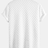 Ensemble — chemise à col officier à damier & short jacquard à damier