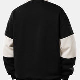 Ensemble — sweat à col polo color block & pantalon de jogging à plis