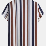 Ensemble Améline — chemise à rayures colorées & short de bain