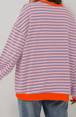 Irène | Sweat à rayures et bords contrastés