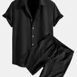 Ensemble — chemise jacquard géométrique & short