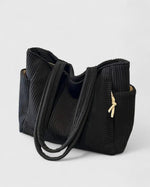 Sac fourre-tout en ribbed luxueux avec détails en cordon