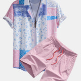 Ensemble — chemise à imprimé floral paisley & short de bain