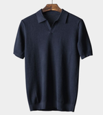 Elijah | Textured knit polo shirt
