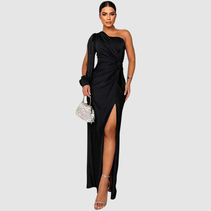 Meda | Robe longue élégante à une épaule