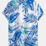 Ensemble — chemise à imprimé feuilles tropicales & short de bain mi-long à cordon
