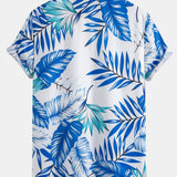Ensemble — chemise à imprimé feuilles tropicales & short de bain mi-long à cordon