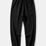 Ensemble — sweat gaufré 2 en 1 à col rond & pantalon de jogging gaufré à cordon
