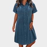 Robe Chemise en Jean d'Été Boutonnée