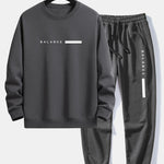 Ensemble — sweat à col rond à imprimé rayé & pantalon de jogging