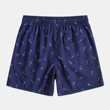 Ensemble — chemise en lin et coton à imprimé palmiers bleus & short de bain