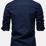 Améline — Chemise en lin et coton à manches longues et poche