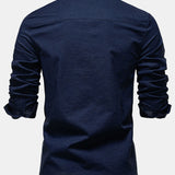Améline — Chemise en lin et coton à manches longues et poche