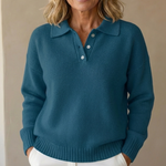 Nadège | Pull en maille à col polo