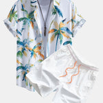 Ensemble — chemise à imprimé palmiers aquarelle & short de bain