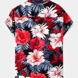 Ensemble Capucine — chemise à imprimé fleurs tropicales & short de bain