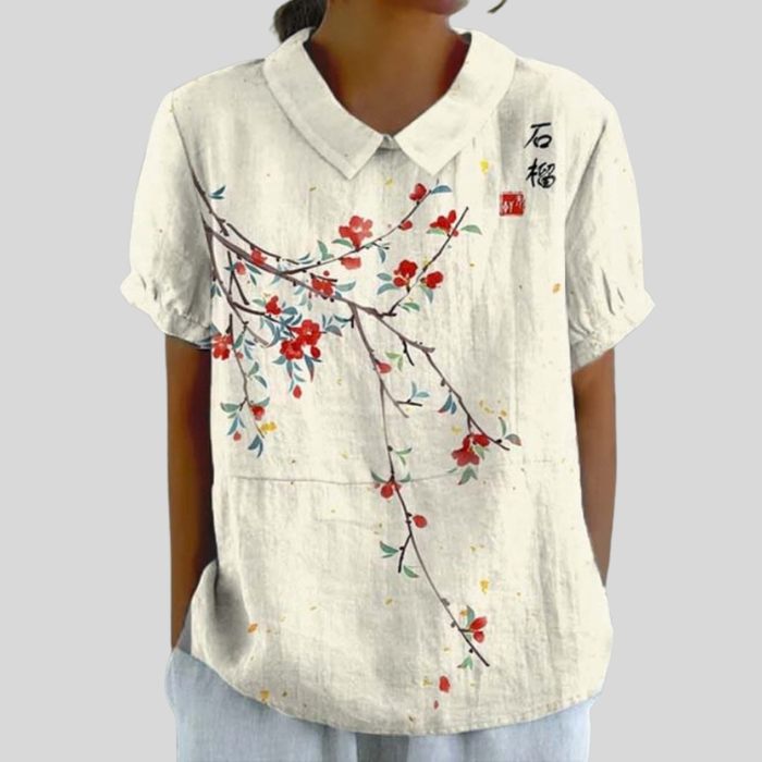 Haut Fleuri Confort Élégant