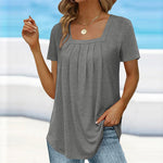 Apolline | Blouse fluide à encolure carrée