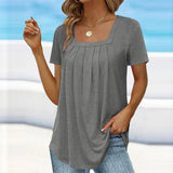 Apolline | Blouse fluide à encolure carrée