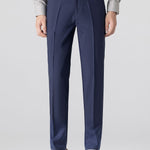 Ensemble — polo en maille texturée contrastante à col Johnny & pantalon fuselé