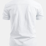 Améline — Chemise boutonnée en lin à manches courtes
