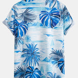 Ensemble — chemise à imprimé feuilles tropicales & short de bain à cordon