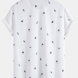 Ensemble — chemise à imprimé palmiers, ancres et voiliers & short de bain